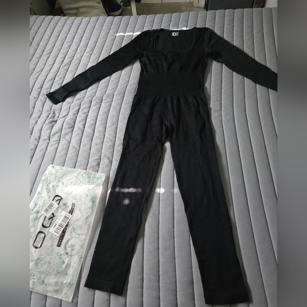 COPY - OQQ Women Yoga Jumpsuits Workout Ribbed Long Sleeve Sport Jumpsuits